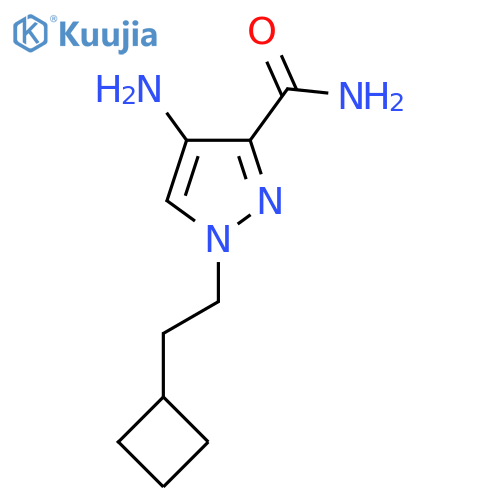 4-amino-1-(2-cyclobutylethyl)-1H-pyrazole-3-carboxamide structure