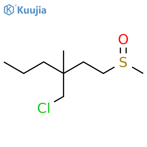 3-(chloromethyl)-1-methanesulfinyl-3-methylhexane structure