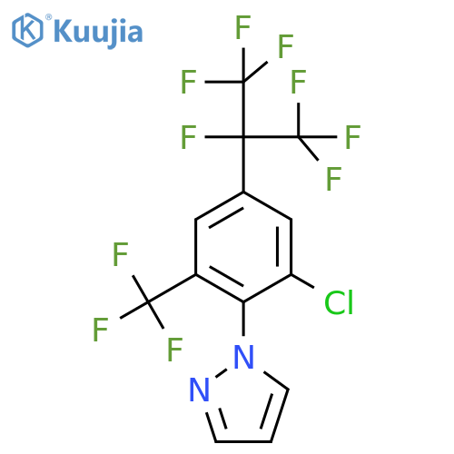 1-(2-Chloro-4-(perfluoropropan-2-yl)-6-(trifluoromethyl)phenyl)-1H-pyrazole structure