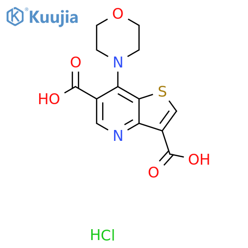 7-Morpholinothieno[3,2-b]pyridine-3,6-dicarboxylic acid hydrochloride structure