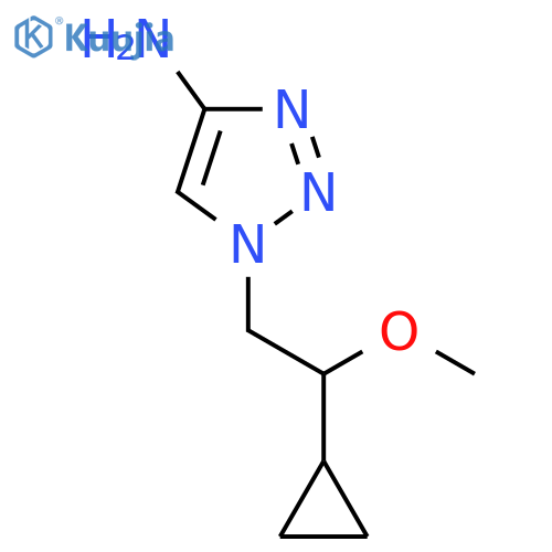 1-(2-cyclopropyl-2-methoxyethyl)-1H-1,2,3-triazol-4-amine structure