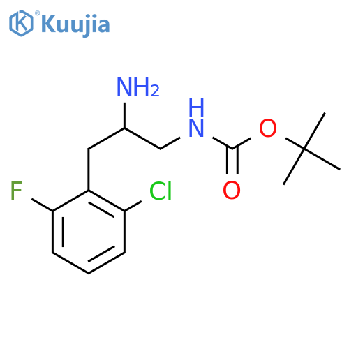 tert-butyl N-[2-amino-3-(2-chloro-6-fluorophenyl)propyl]carbamate structure