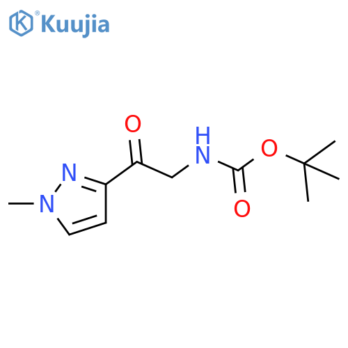 tert-butyl N-[2-(1-methyl-1H-pyrazol-3-yl)-2-oxoethyl]carbamate structure