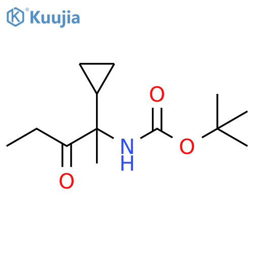 Carbamic acid, N-(1-cyclopropyl-1-methyl-2-oxobutyl)-, 1,1-dimethylethyl ester structure