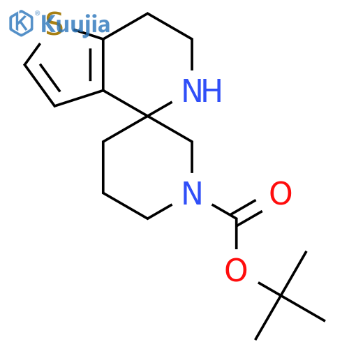 tert-butyl 6',7'-dihydro-5'H-spiropiperidine-3,4'-thieno3,2-cpyridine-1-carboxylate structure