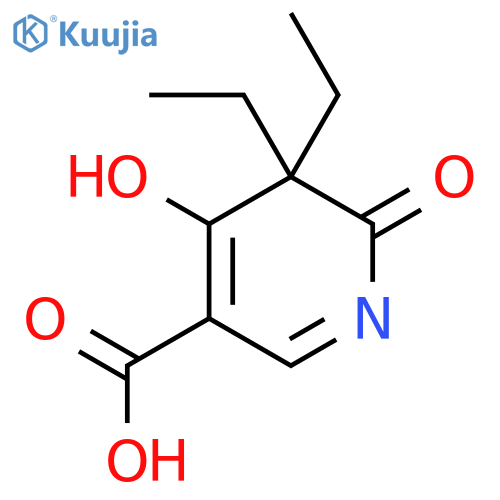 5,5-diethyl-4,6-dioxo-1,4,5,6-tetrahydropyridine-3-carboxylic acid structure