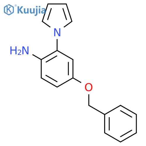4-(benzyloxy)-2-(1H-pyrrol-1-yl)aniline structure
