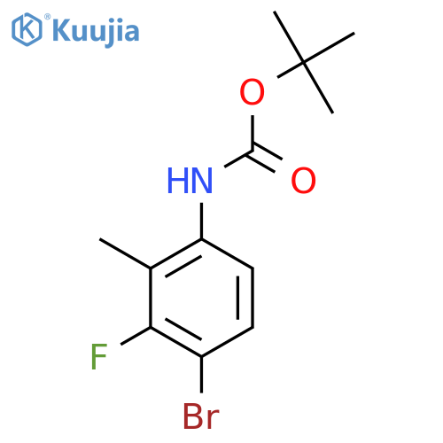 tert-butyl N-(4-bromo-3-fluoro-2-methylphenyl)carbamate structure