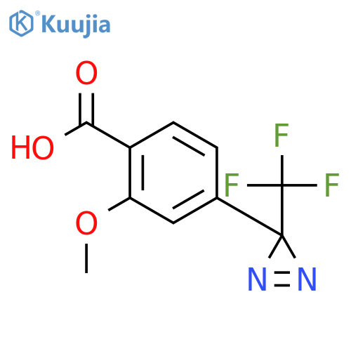 Benzoic acid, 2-methoxy-4-[3-(trifluoromethyl)-3H-diazirin-3-yl]- structure
