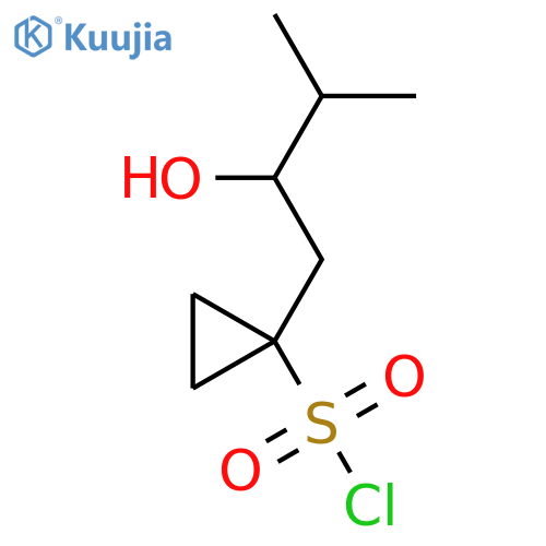 1-(2-hydroxy-3-methylbutyl)cyclopropane-1-sulfonyl chloride structure