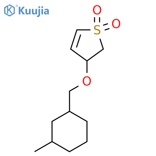 3-(3-methylcyclohexyl)methoxy-2,3-dihydro-1lambda6-thiophene-1,1-dione structure