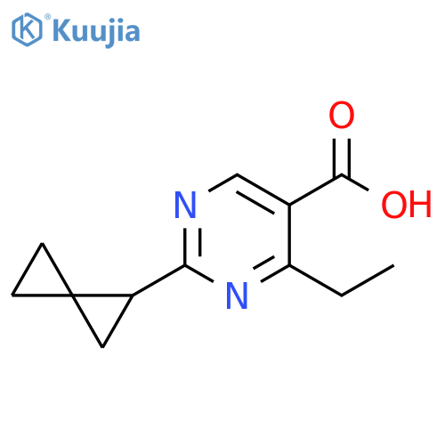 5-Pyrimidinecarboxylic acid, 4-ethyl-2-spiro[2.2]pent-1-yl- structure