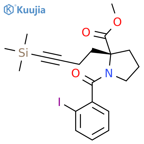 PROLINE, 1-(2-IODOBENZOYL)-2-[4-(TRIMETHYLSILYL)-3-BUTYNYL]-, METHYL ESTER structure