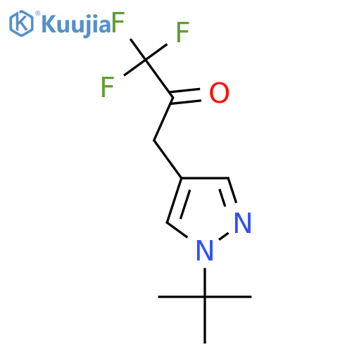 3-(1-tert-butyl-1H-pyrazol-4-yl)-1,1,1-trifluoropropan-2-one structure