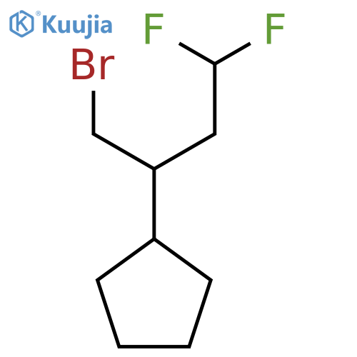 (1-Bromo-4,4-difluorobutan-2-yl)cyclopentane structure