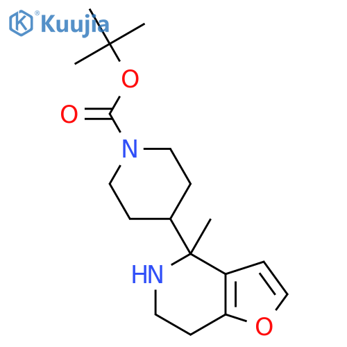 tert-butyl 4-{4-methyl-4H,5H,6H,7H-furo3,2-cpyridin-4-yl}piperidine-1-carboxylate structure