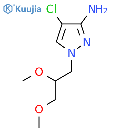 4-chloro-1-(2,3-dimethoxypropyl)-1H-pyrazol-3-amine structure
