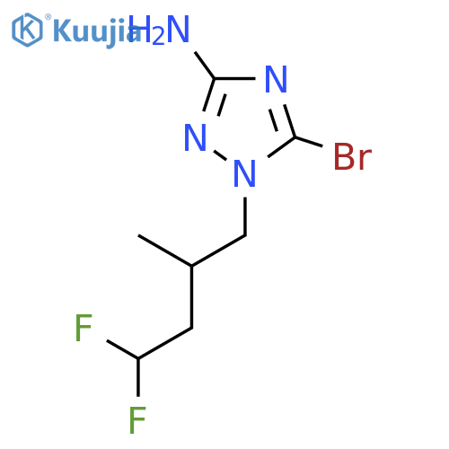 5-bromo-1-(4,4-difluoro-2-methylbutyl)-1H-1,2,4-triazol-3-amine structure