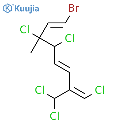 8-Bromo-1,5,6-trichloro-2-(dichloromethyl)-6-methyl-1,3,7-octatriene; (1E,3E,5S*,6R*,7E)-form structure