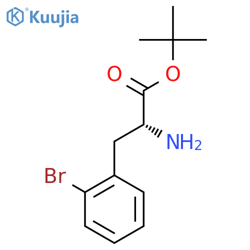 tert-butyl (2R)-2-amino-3-(2-bromophenyl)propanoate structure