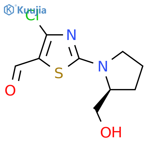 4-chloro-2-[(2S)-2-(hydroxymethyl)pyrrolidin-1-yl]-1,3-thiazole-5-carbaldehyde structure