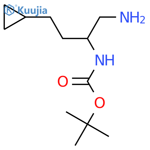 tert-butyl N-(1-amino-4-cyclopropylbutan-2-yl)carbamate structure
