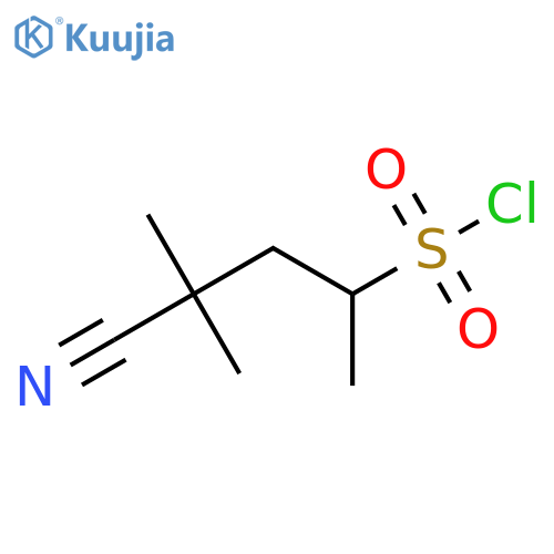 4-cyano-4,4-dimethylbutane-2-sulfonyl chloride structure