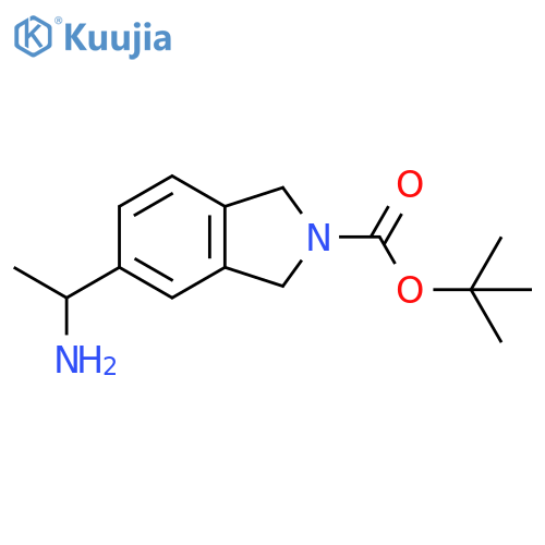 tert-butyl 5-(1-aminoethyl)-2,3-dihydro-1H-isoindole-2-carboxylate structure