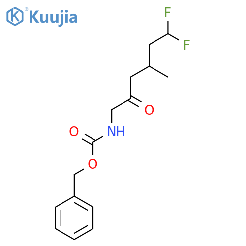 benzyl N-(6,6-difluoro-4-methyl-2-oxohexyl)carbamate structure