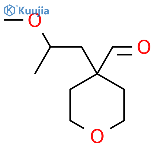 4-(2-methoxypropyl)oxane-4-carbaldehyde structure