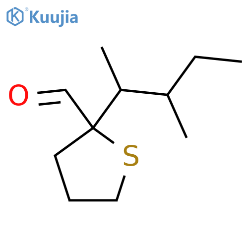 2-(3-methylpentan-2-yl)thiolane-2-carbaldehyde structure