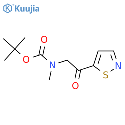 tert-butyl N-methyl-N-[2-oxo-2-(1,2-thiazol-5-yl)ethyl]carbamate structure