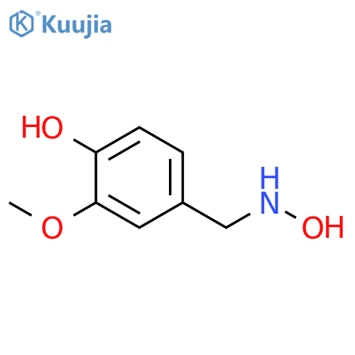 4-(hydroxyamino)methyl-2-methoxyphenol structure