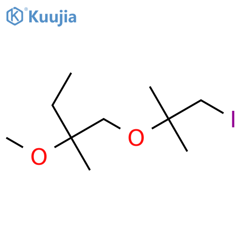 1-(1-iodo-2-methylpropan-2-yl)oxy-2-methoxy-2-methylbutane structure