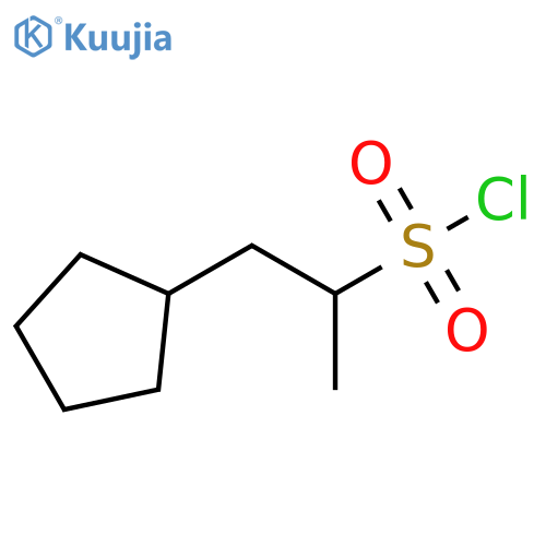 Cyclopentaneethanesulfonyl chloride, α-methyl- structure