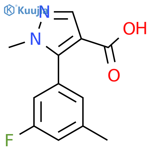 5-(3-fluoro-5-methylphenyl)-1-methyl-1H-pyrazole-4-carboxylic acid structure