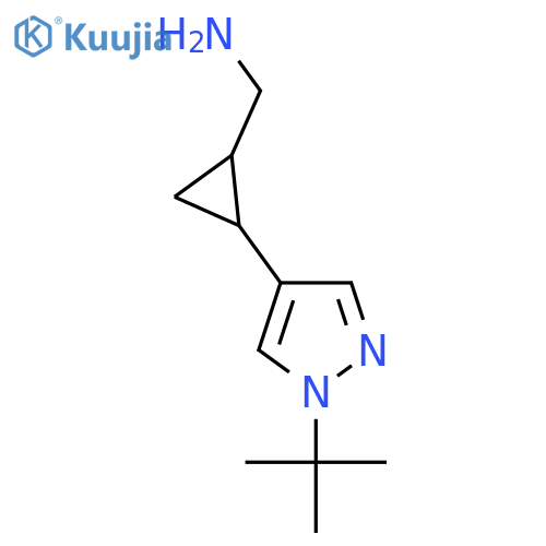 2-(1-tert-butyl-1H-pyrazol-4-yl)cyclopropylmethanamine structure