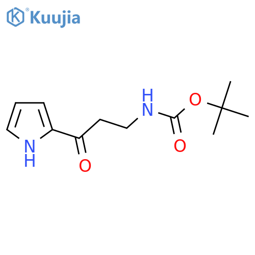 tert-butyl N-[3-oxo-3-(1H-pyrrol-2-yl)propyl]carbamate structure