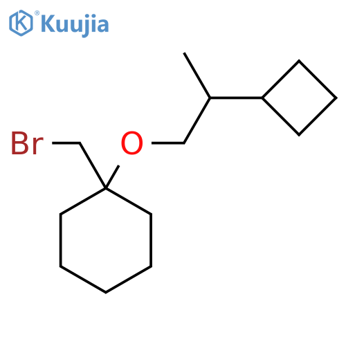 1-(bromomethyl)-1-(2-cyclobutylpropoxy)cyclohexane structure