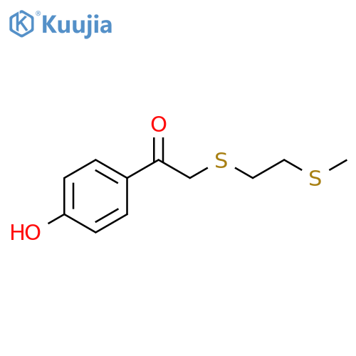 Ethanone, 1-(4-hydroxyphenyl)-2-[[2-(methylthio)ethyl]thio]- structure
