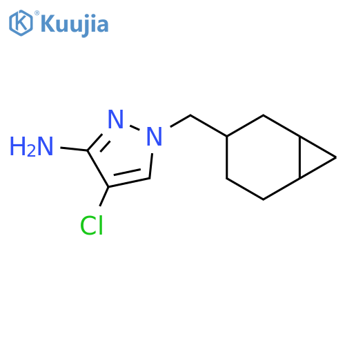1-({bicyclo4.1.0heptan-3-yl}methyl)-4-chloro-1H-pyrazol-3-amine structure