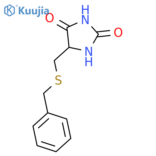 5-(benzylsulfanylmethyl)imidazolidine-2,4-dione structure