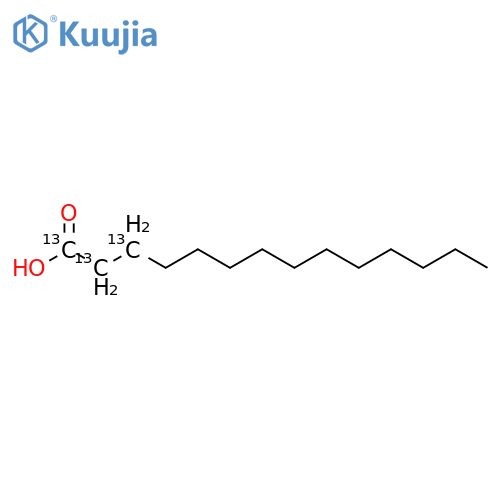 Myristic acid-13C3 structure