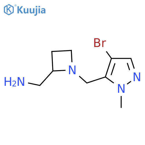 {1-(4-bromo-1-methyl-1H-pyrazol-5-yl)methylazetidin-2-yl}methanamine structure