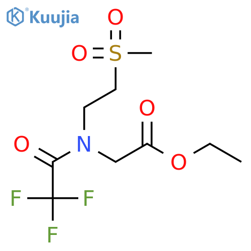 Glycine, N-[2-(methylsulfonyl)ethyl]-N-(trifluoroacetyl)-, ethyl ester structure