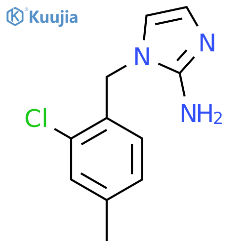1-(2-chloro-4-methylphenyl)methyl-1H-imidazol-2-amine structure