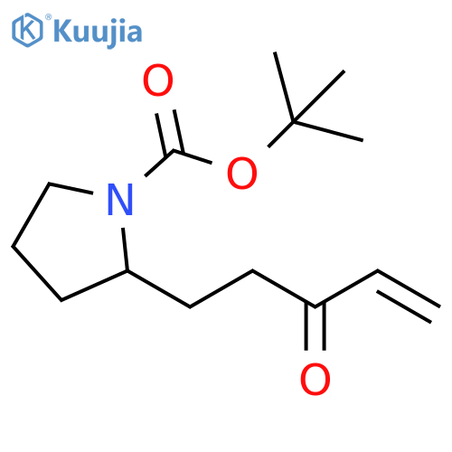 1-Pyrrolidinecarboxylic acid, 2-(3-oxo-4-penten-1-yl)-, 1,1-dimethylethyl ester structure