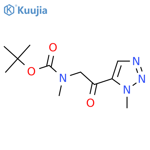tert-butyl N-methyl-N-[2-(1-methyl-1H-1,2,3-triazol-5-yl)-2-oxoethyl]carbamate structure