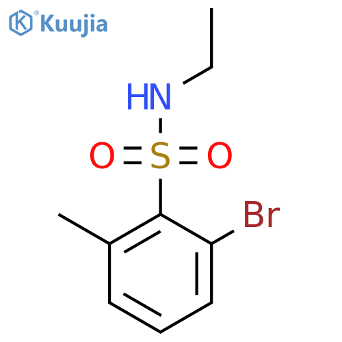 2-bromo-N-ethyl-6-methylbenzene-1-sulfonamide structure