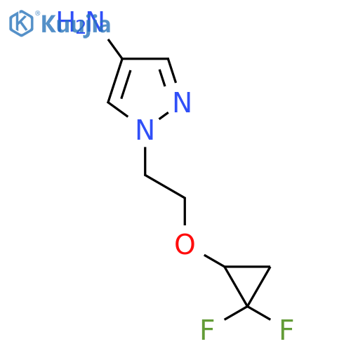 1-2-(2,2-difluorocyclopropoxy)ethyl-1H-pyrazol-4-amine structure